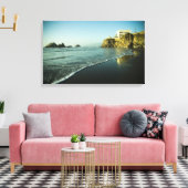 Cliff House, strand. Canvas Afdruk (Insitu (Woonkamer))