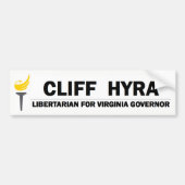 Cliff Hyra - Libertarian for Virginia Governor Bumpersticker (Voorkant)