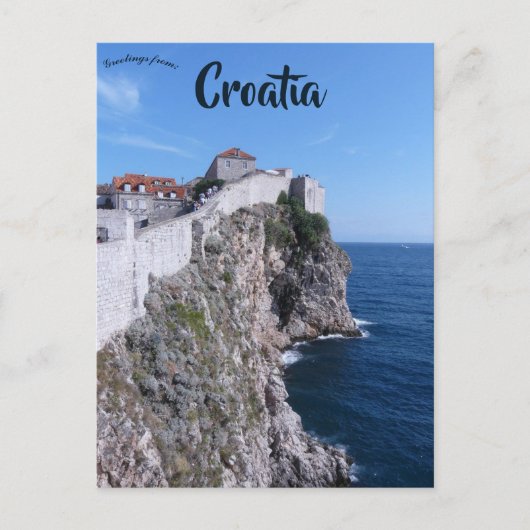 Cliff in Dubrovnik Croatia Briefkaart (Voorkant)
