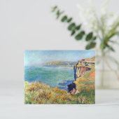 Cliff in Grainval van Claude Monet Briefkaart (Staand voorkant)