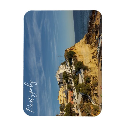 Cliff in het Portugese landschap Carvoeiro Magneet (Verticaal)