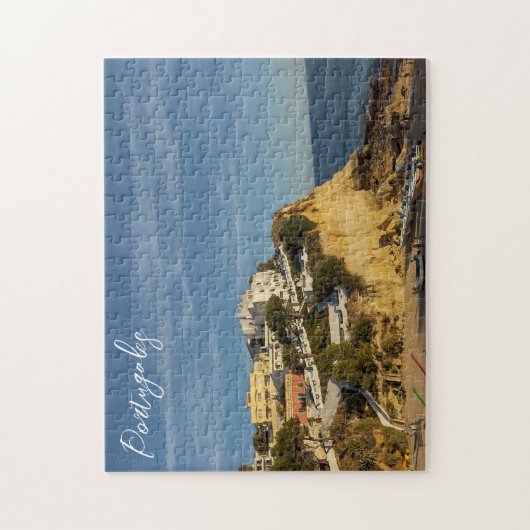 Cliff in het Portugese landschap Jigzaag Puzzle Legpuzzel (Verticaal)