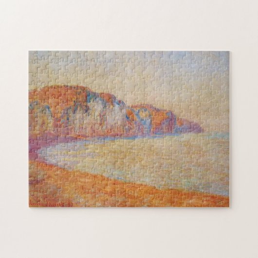 Cliff in Pourville in de Morning Monet Fine Art Legpuzzel (Horizontaal)