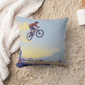 Cliff Jumping BMXer- BMX Rider Design Kussen (Deken)