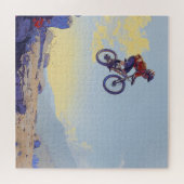 Cliff Jumping BMXer- BMX Rider Design Legpuzzel (Horizontaal)