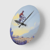 Cliff Jumping BMXer- BMX Rider Design Ronde Klok (Hoek)