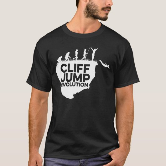 Cliff Jumping Evolution Graphic Cliff Jumper Tombs T-shirt (Voorkant)