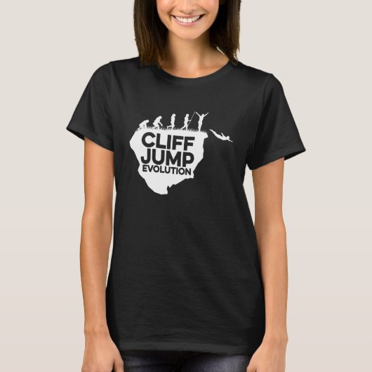 Cliff Jumping Evolution Graphic Cliff Jumper Tombs T-shirt (Voorkant)