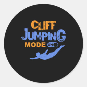 Cliff Jumping Mode op Cliff Diving Cliff Jump Gift Ronde Sticker