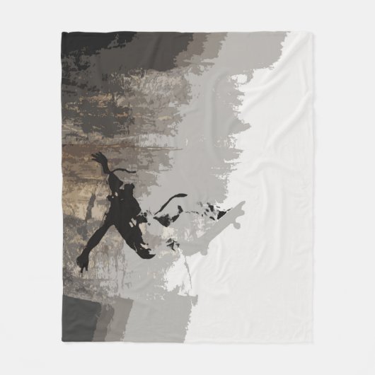Cliff Jumping - Skateboarder Fleece Deken (Voorkant)