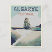 Cliff kustillustratie Algarve Portugal Briefkaart (Voorkant)