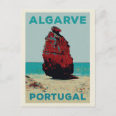 Cliff kustillustratie Algarve Portugal Briefkaart (Voorkant)