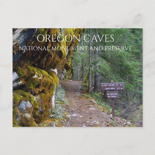 Cliff Natuur Trail Trailhead, Oregon Caves, Oregon Briefkaart (Voorkant)