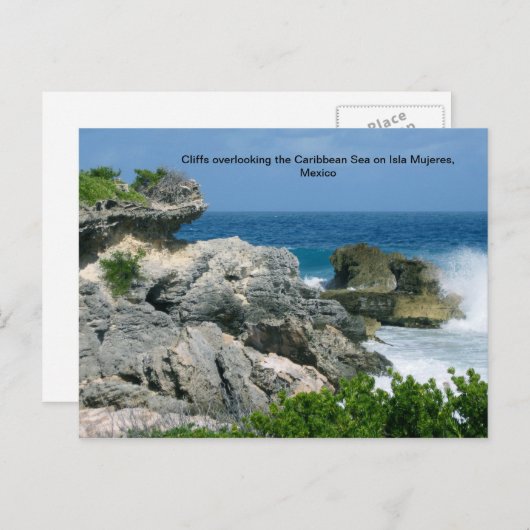 Cliff on Isla Mujeres Briefkaart (Voorkant / Achterkant)