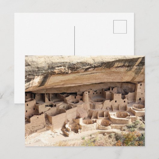 Cliff Palace bij het Nationaal Park Mesa Verde, Co Briefkaart (Voorkant / Achterkant)