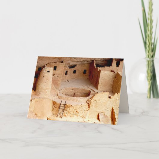 Cliff Palace Kiva Closeup Blank Wenskaart Kaart (Voorkant)