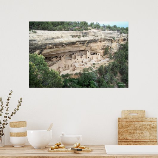 Cliff Palace Wide Uitzicht Poster (Keuken)