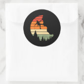 Cliff Rock Klimmen Bergbeklimmer Ronde Sticker (Tas)