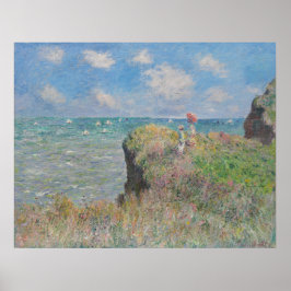 Cliff Walk bij Pourville Monet Poster