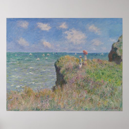 Cliff Walk in Pourville bij Monet Fine Art Print (Voorkant)