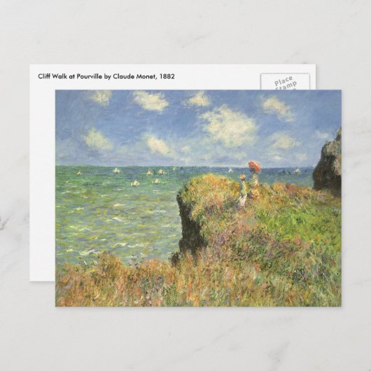 Cliff Walk in Pourville door Claude Monet Briefkaart (Voorkant / Achterkant)