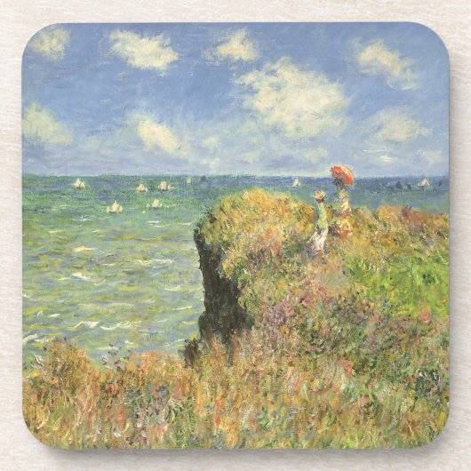 Cliff Walk in Pourville door Claude Monet Drankjes Onderzetter (Voorkant)