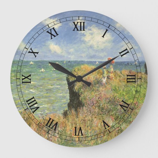 Cliff Walk in Pourville door Claude Monet Grote Klok (Voorkant)
