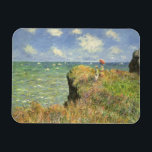 Cliff Walk in Pourville door Claude Monet Magneet<br><div class="desc">Cliff Walk in Pourville (1882) door Claude Monet is een impressionisme fijn kunstnautisch schilderij. Een kaap met twee vrouwen die op een rotsachtige zee klif staan. De dames dragen parasols en overzien golven op de oceaan op een zonnige zomerdag. Over de kunstenaar: Claude Monet (1840-1926) was een oprichter van de...</div>