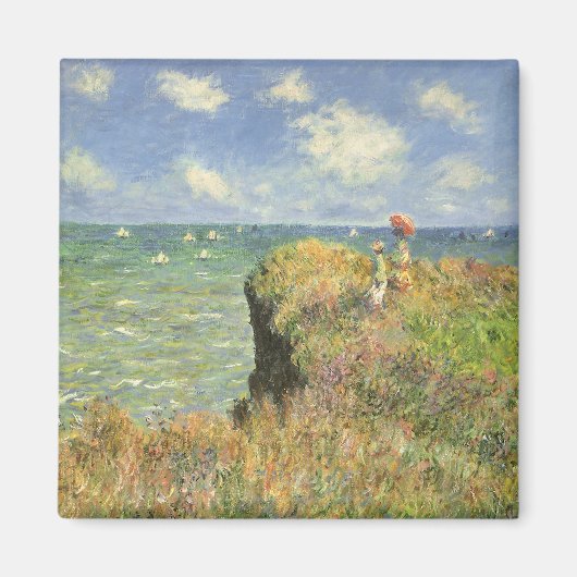 Cliff Walk in Pourville door Claude Monet Magneet (Voorkant)