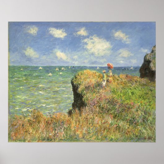 Cliff Walk in Pourville door Claude Monet Poster (Voorkant)