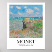 Cliff Walk in Pourville door Claude Monet Poster (Voorkant)