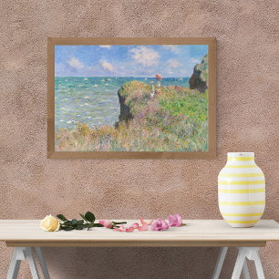 Cliff Walk in Pourville door Claude Monet Poster