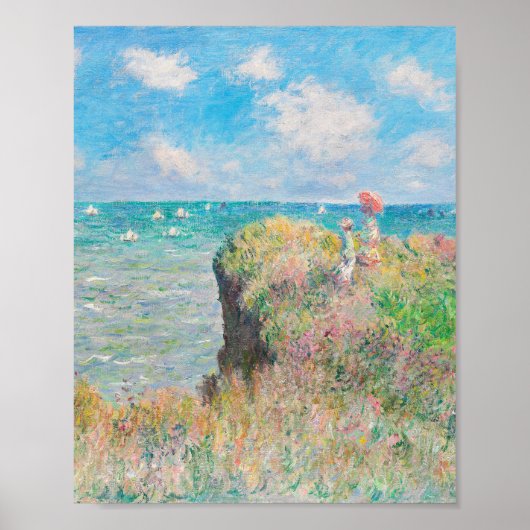 Cliff Walk in Pourville door Claude Monet Poster (Voorkant)