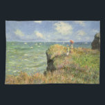 Cliff Walk in Pourville door Claude Monet Theedoek<br><div class="desc">Cliff Walk in Pourville (1882) door Claude Monet is een impressionisme fijn kunstnautisch schilderij. Een kaap met twee vrouwen die op een rotsachtige zee klif staan. De dames dragen parasols en overzien golven op de oceaan op een zonnige zomerdag. Over de kunstenaar: Claude Monet (1840-1926) was een oprichter van de...</div>