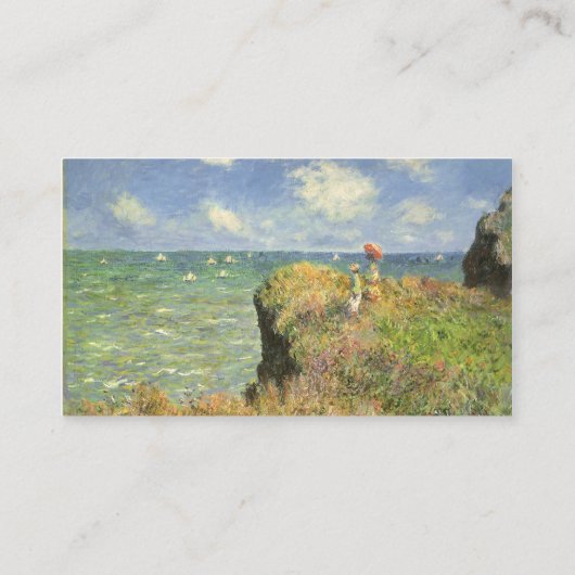 Cliff Walk in Pourville door Claude Monet Visitekaartje (Achterkant)