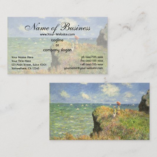 Cliff Walk in Pourville door Claude Monet Visitekaartje (Voorkant / Achterkant)