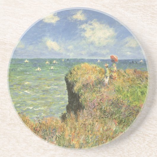 Cliff Walk in Pourville door Claude Monet Zandsteen Onderzetter (Voorkant)