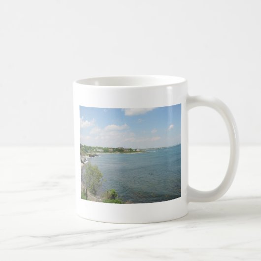 Cliff Walk Newport Rhode Island Koffiemok (Rechts)