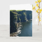 Cliffd of Moher Greetings Kaart (Gele Bloem)