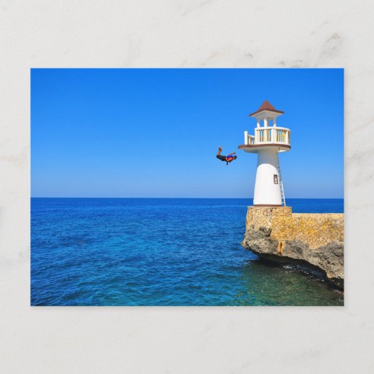 Cliffdiving bij Negril, Jamaica Briefkaart (Voorkant)