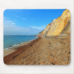 Cliffen en strand op Alum Bay Muismat