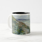 Cliffen van het zee in Trouville Tweekleurige Koffiemok (Voorkant links)