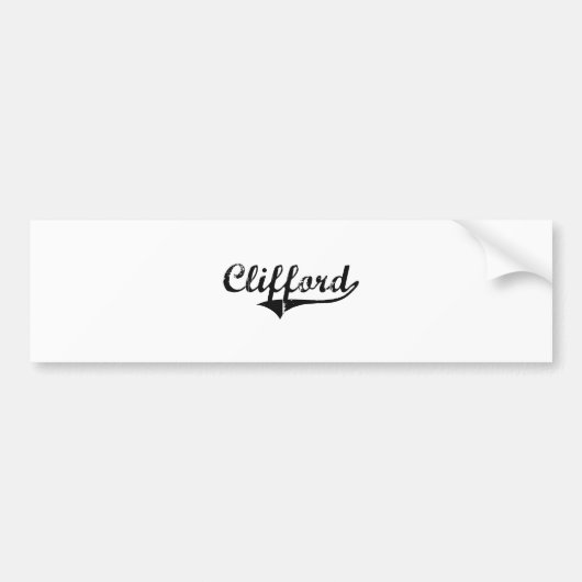 Clifford Classic Style Name Bumpersticker (Voorkant)