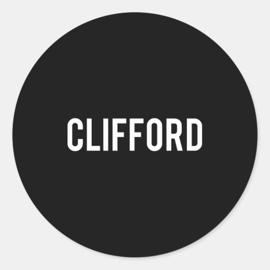 Clifford - Cool New Funny Name Fan Gift Tee  Ronde Sticker (Voorkant)
