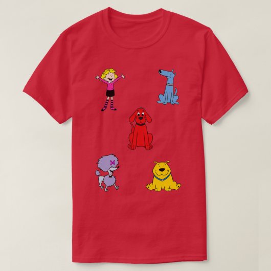 Clifford de grote rode hond t-shirt (Design voorkant)