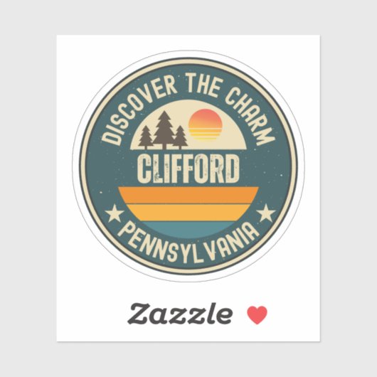 Clifford, Pennsylvania Sticker (Vel)