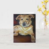 "Clifford" - Pet Portraits NoteCards Kaart (Gele Bloem)