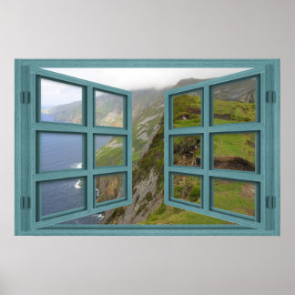 Cliffs 6 Ruit Open Window Poster voor de Dia Leagu