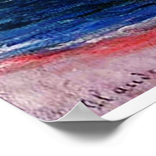 Cliffs and Sailbots at Pourville,1882 Poster (Hoek)