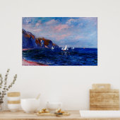 Cliffs and Sailbots at Pourville,1882 Poster (Keuken)